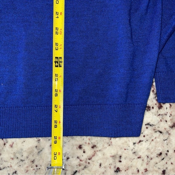 Hart Schaffner Marx Extra Fine Merino Wool size XL Vneck Sweater Royal Blue Men - Picture 7 of 7